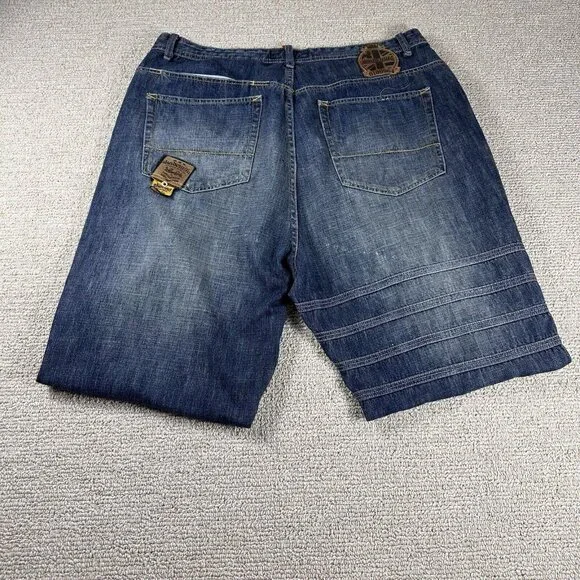 Akademiks Baggy Wide Leg Blue Hip-Hop Jeans Men’s Size 40 x 33 - Picture 5 of 7